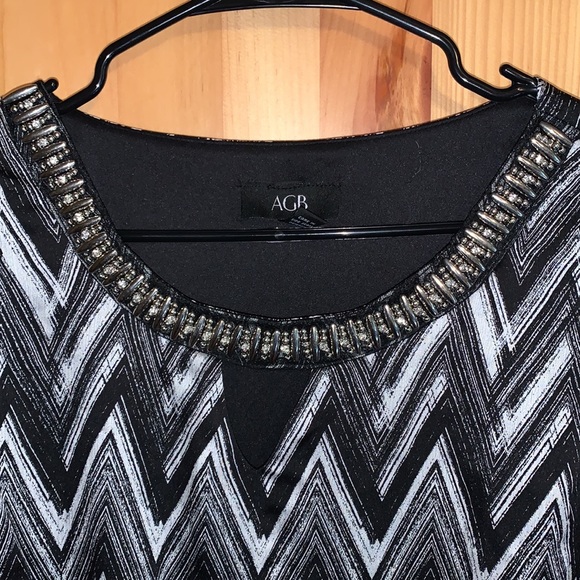 NWOT! AGB Tank Top with Jeweled Neck - Picture 3 of 9